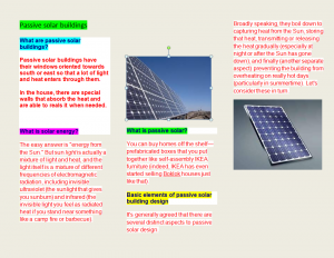 passive solar buildings